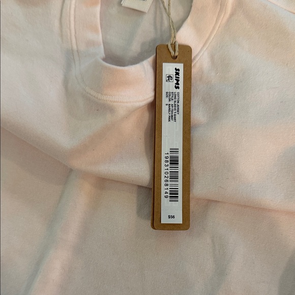NWT SKIMS Soft Pink Long Sleeve Women's Tee - Picture 3 of 4